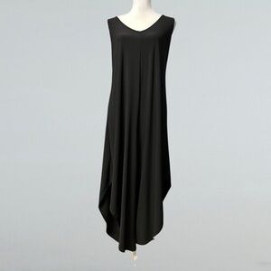 Nik and Nash Women's V-Neck Sleeveless Angled-Hem Jumpsuit